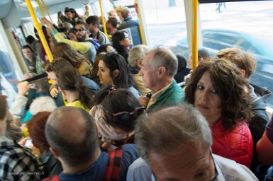 Lisbonne 30 avril 2017 Belèm, retour en fin de journée dans le tram 15E
