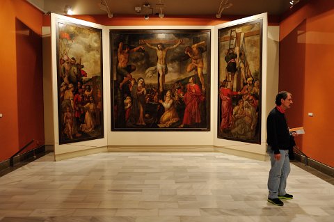F2012___18027 Seville , musee des beaux arts, tryptique de la montée au calvaire, frans francken