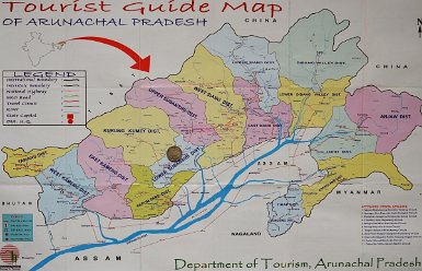 carte arunachal Nous entrons dans le district du Lower Subansirir par Potin, pour aller au chef lieu, Ziro. Nous sortirons de ce district en repassant par Potin, Lichi, Kimin...