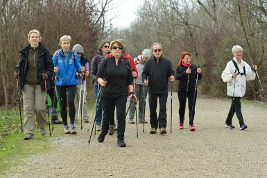 Marche nordique Miribel Fin de la pause