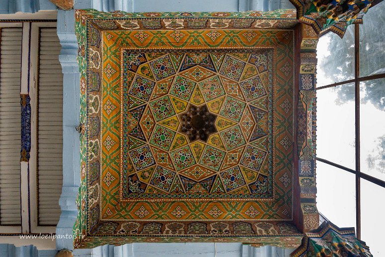 20230530__00183-81 Ensemble Khodja Akrar, mosquée d'hiver, détail de plafond