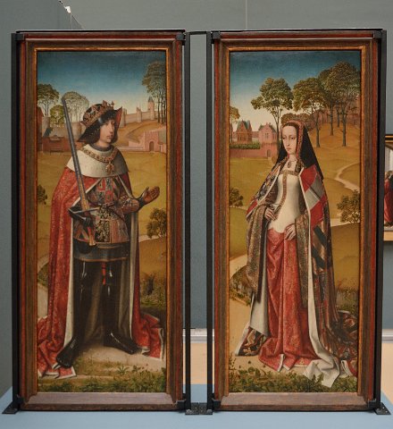 F2014___00268 Musées royaux des Beaux arts: Musée Oldmasters:Philippe le Beau et Jeanne la Folle, partie du triptyque de Zierikzee, écoles de Pays Bas méridionaux, 1495-1506