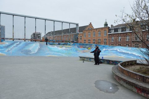 F2014___00175 Bruxelles, skate park des ursulines, détournement matinal