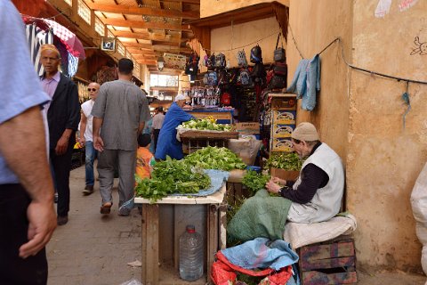 050F2013___06802 A côté de la Bab Boujloud, marchand de menthe