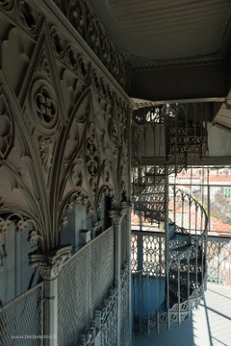 Lisbonne 2 mai 2017 Elevator San Justa, escalier de dernière plateforme