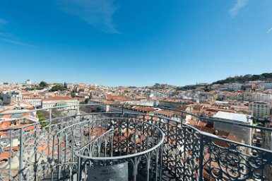 Lisbonne 2 mai 2017 Elevator San Justa, vue sur les hauteurs de la ville