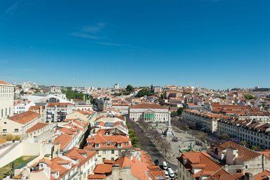Lisbonne 2 mai 2017 Elevator San Justa, vue sur la place Pierre IV