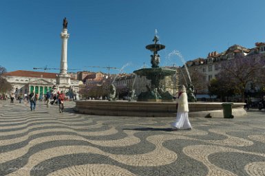 Lisbonne 2 mai 2017 Rossio ou Praça Dom Pedro IV (1798-1834), empereur du Brésil et brièvement roi du Portugal