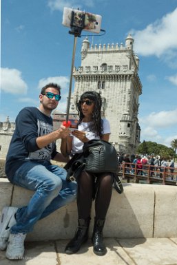 Lisbonne 30 avril 2017 Belèm, bords du Tage, devant la Torre de Belèm (1515)