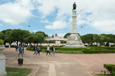 Lisbonne 30 avril 2017 Belèm, place et monument Alphonse de Albuquerque (1453-1515) gouverneur des Indes Orientales, mort à Goa.