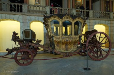 Lisbonne 30 avril 2017 Belèm, ancien musée des carosses, Berline de Marie I (fin XVIIIe siècle)