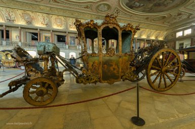 Lisbonne 30 avril 2017 Belèm, ancien musée des carosses, Carosse de mariage de Maria Francisca Benedita (1777)