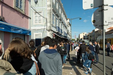 Lisbonne 30 avril 2017 Belèm, file d'attente devant la célèbre Antiga Confeitaria de Belèm