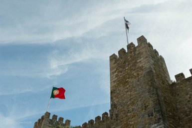Lisbonne 3 mai 2017 Castelo de São Jorge, tours de l'enceinte du chateau fort