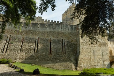 Lisbonne 3 mai 2017 Castelo de São Jorge, remparts du chateau fort et tour du trésor