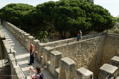 Lisbonne 3 mai 2017 Castelo de São Jorge, chemin de ronde