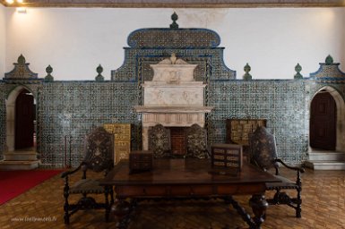 Lisbonne-Sintra 4 mai 2017 Palais national de Sintra, Salle des pies, conservant son nom et ses décors du XVe s.