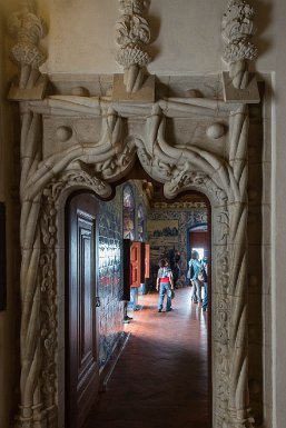 Lisbonne-Sintra 4 mai 2017 Palais national de Sintra, entrée de la salle des blasons