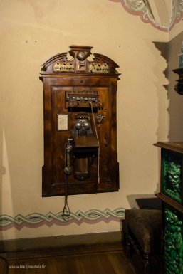 Lisbonne-Sintra 4 mai 2017 Palais de Pena, salle de thé de Ferdinand II, devenue salle du téléphone de Carlos I