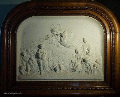 Lisbonne-Sintra 4 mai 2017 Palais de Pena, bas relief de marbre de Victor Bastos (1830-1894)