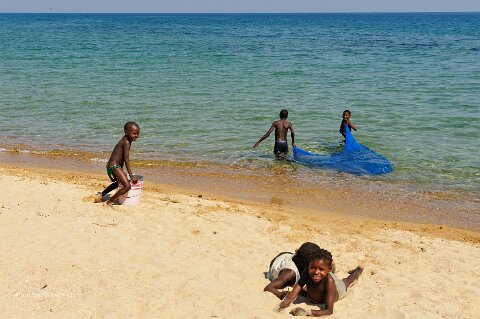 _651000-F2010___10928 Mozambique, Nkolongue, près de Metangula, pêche à la moustiquaire