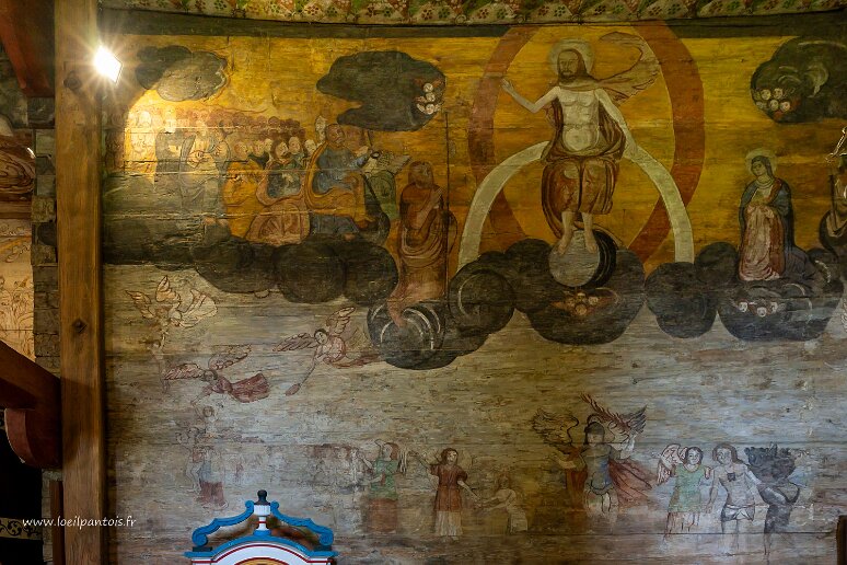 DSC_1522 Eglise St Léonard (XVe s, classée UNESCO) à Lipnica Murowana. Peintures du choeur: jugement dernier