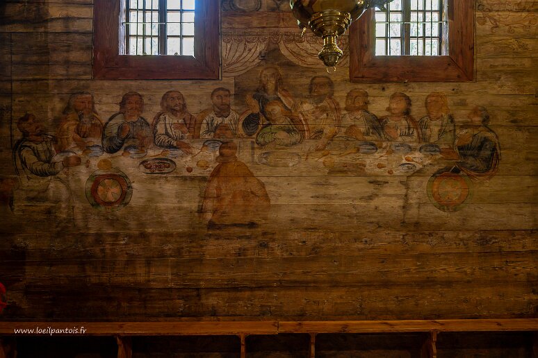DSC_1523 Eglise St Léonard (XVe s, classée UNESCO) à Lipnica Murowana: peintures du choeur: La cène