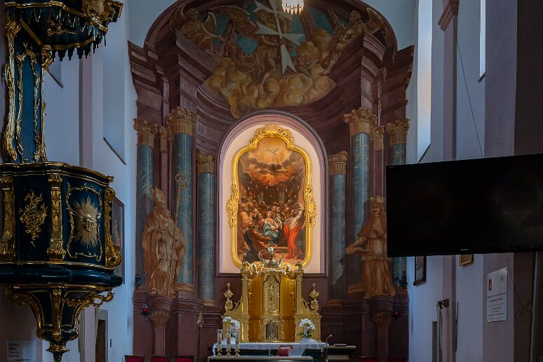 DSC_1767 Eglise rectorale du St Esprit (juste après la porte d'Opatow) église d'un ancien monastère hospitalier, fondée en 1303, détruite ensuite par de nombreux...