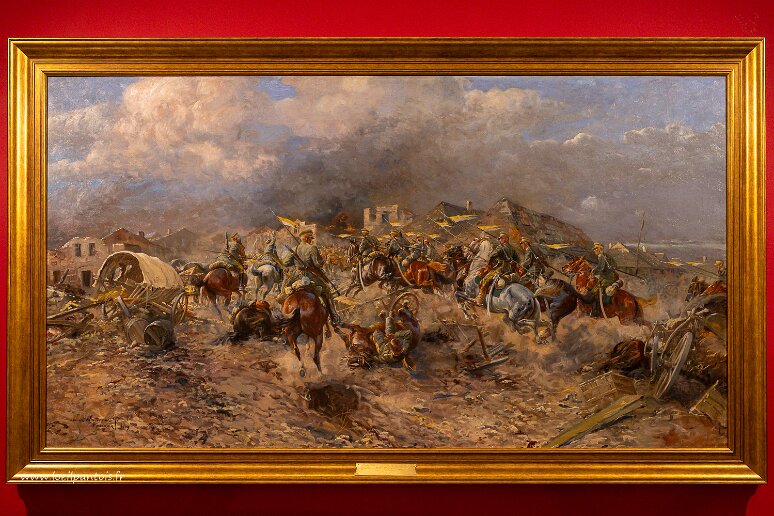 DSC_2094 Attaque du 3e régiment de uhlans silésiens à Stuck en 1919 (régiments de la Pologne reconstituée depuis 1918), Léonard Winterowski (1868-1928)