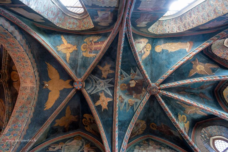 DSC_2108 Chateau, chapelle de la trinité (le seule partie d'origine restante avec des peintures murales russo-byzantines) réalisées par le maître russe Andrei et...