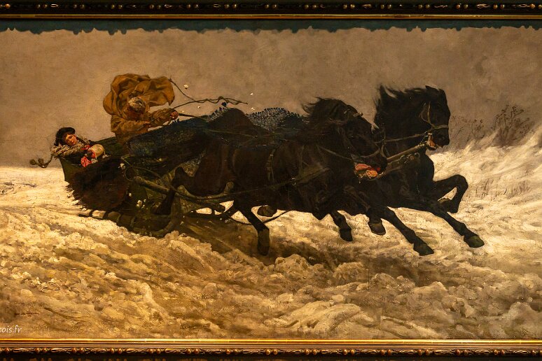 DSC_0761 Katowice, musée de la Silésie, retour du bal, 1878, Jozef Chelmonski (1849-1914)