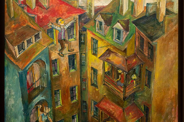 DSC_0781 Katowice, musée de la Silésie, Konrad de la place Klipa, 1995, Krzystof Webs (1952-)