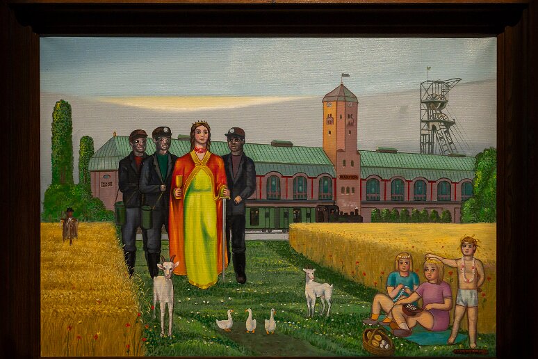 DSC_0787 Katowice, musée de la Silésie, jour particulier, 2008, Erwin Sowka (1936-2021), ancien mineur à la retraite, très célèbre en Pologne