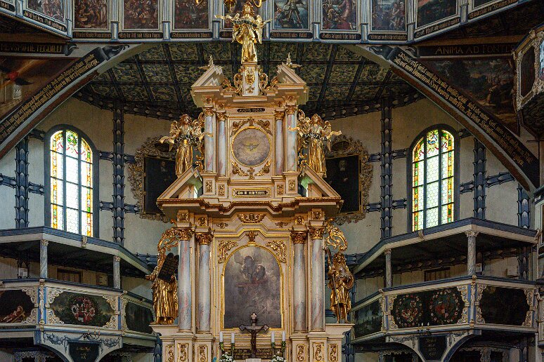 DSC_0212 Eglise de Jawor, autel de Martin Schneider, date de 1672