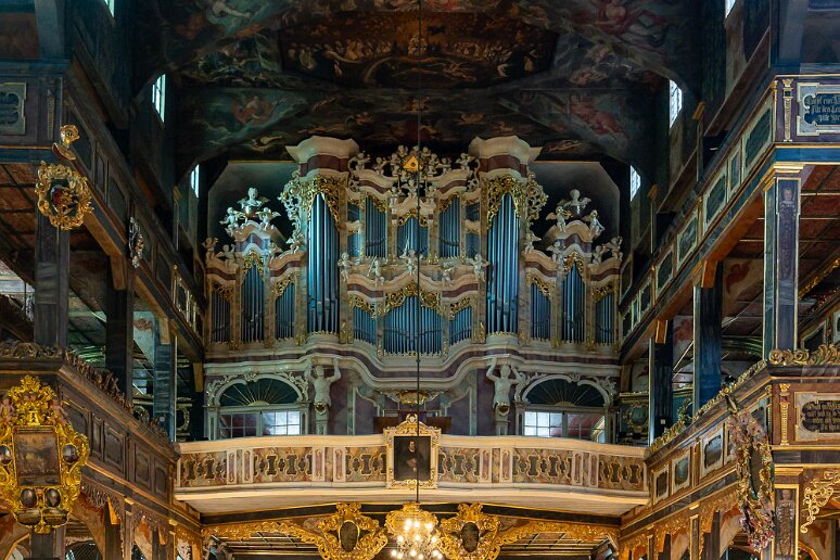 DSC_0230 Eglise de Swidnica, Orgue de Gottfried Klose de 1666, transformé en 1776 par Zeitzius de Zabkowice et restauré en 1991.