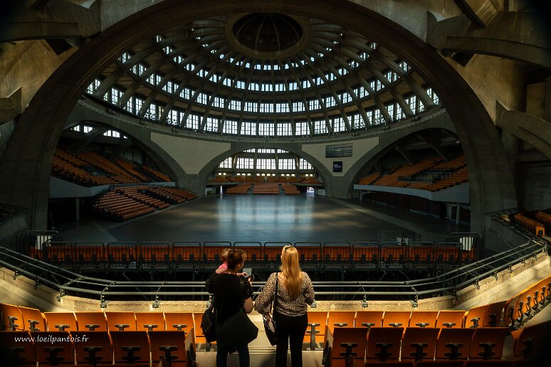 DSC_0616 Halle du centenaire, construite entre 1911 et 1913 pour célébrer le centenaire de la défaite de Napoléon face à la Prusse à Leipzig. Plus grand batiment en...