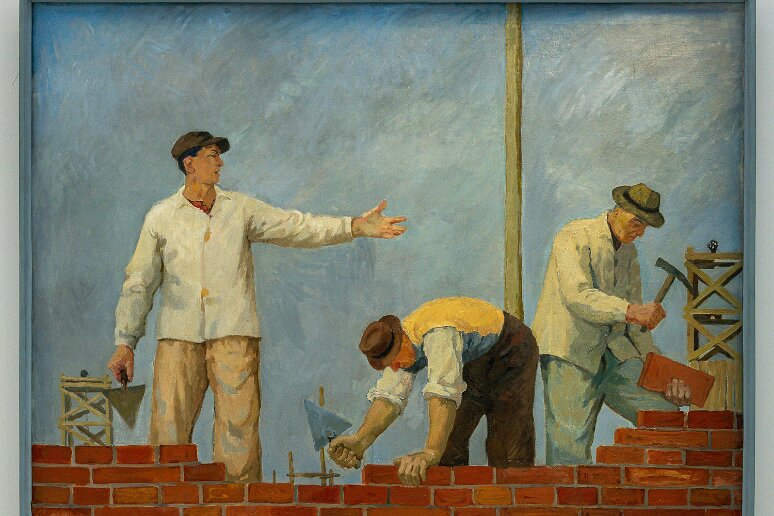 DSC_0625 Musée d'art contemporain, Passe-moi une brique, 1950, Aleksander Kobzdej (1920-1972)