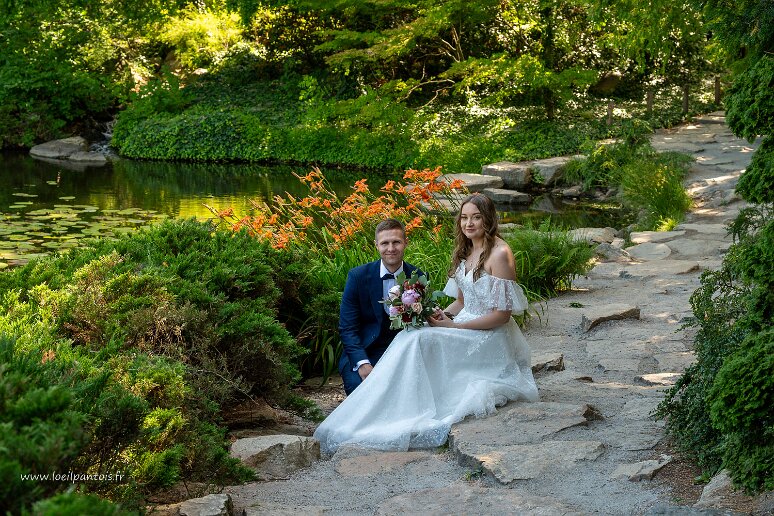 DSC_0681 Parc de la halle du centenaire, jardin japonais (1913, remodelé en 1997). Ania et Olek pour leurs photos de mariage
