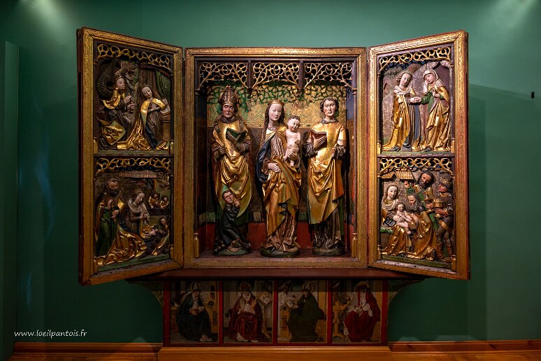 DSC_0545 Musée national, pentaptyque des cinq soeurs de la Vierge Marie, début du XVIe s, influence hollandaise et Allemagne du Sud