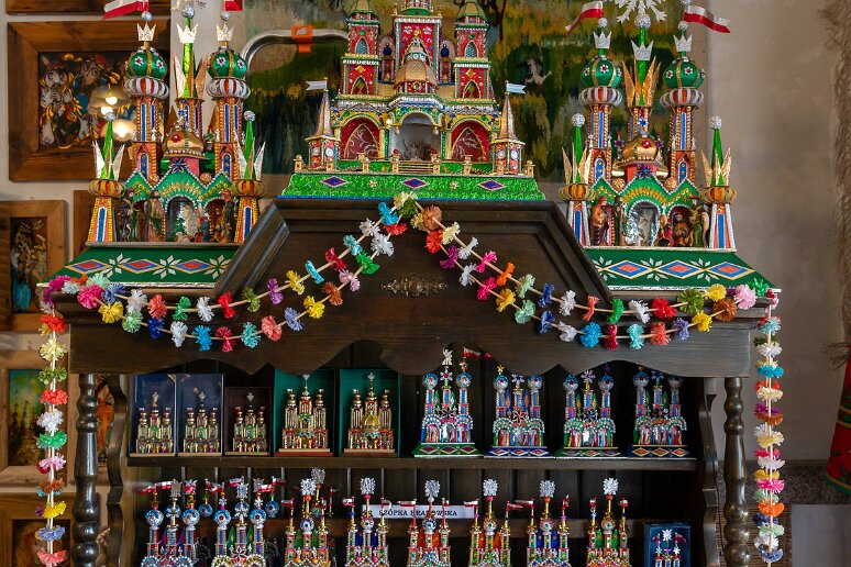 DSC_1260 Szopka krakowska, crèche de Cracovie utilisant des batiments de la ville. Ces crèches, inscrites au patrimoine de l'Unesco, promues par les autorités après...