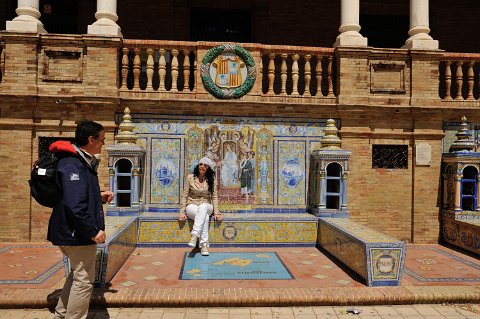 F2012___18884 Seville, place d'Espagne dans le parc de Maria Luisa