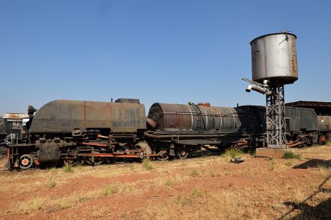 2385F2012___31886 Musée du chemin de fer: Locomotive type 730 construite en 1954 en Grande Bretagne, 20e classe, la plus grosse locomotive jamais utilisée au Zimbabwe avec...