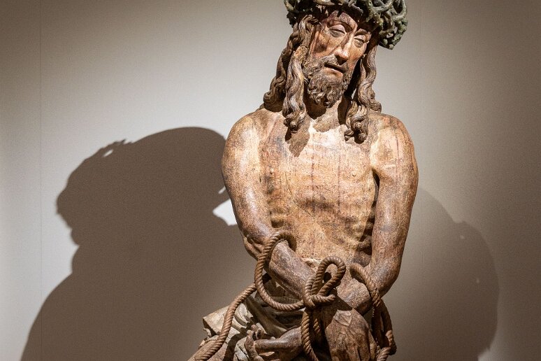20210726__00152-9 Autun, musée Rolin: le Christ de pitié, Jan II Borman, début XVIe s. Offert à l'Hotel de Dieu de Beaune