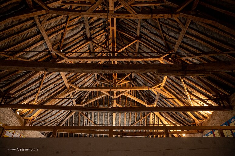 20210725__00152-4 Grande forge de Buffon:charpente du bâtiment de stockage du fer