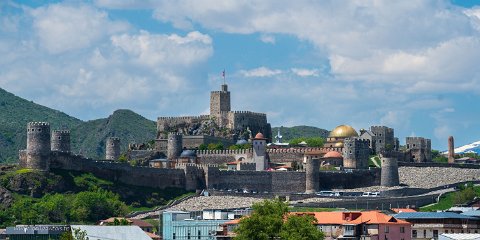 20220515__00167-21 Chateau de Rabati à Akhaltsikhé, la forteresse construite pour l'essentiel par les ottomans aux XVIe et XVIIe s sur l'emplacement d'un fort du IXe s, fut...