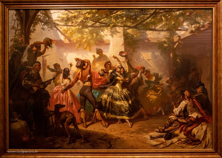 20200725__00267-17 Musée Goya: Danse dans une posada, 1852, huile sur toile, Eugène Giraud
