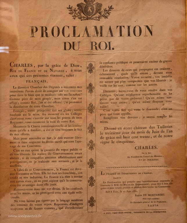 20200725__00267-19 Musée Goya: Proclamation du roi Charles X en 1830 après la dissolution de la chambre et à quelques jours d'élections qui seront une déroute, un mois avant la...