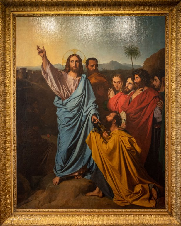 20200730__00447-142 Musée Ingres Bourdelle: Jesus remettant à ,St Pierre les clés du Paradis, 1820, Jean-Auguste-Dominique Ingres