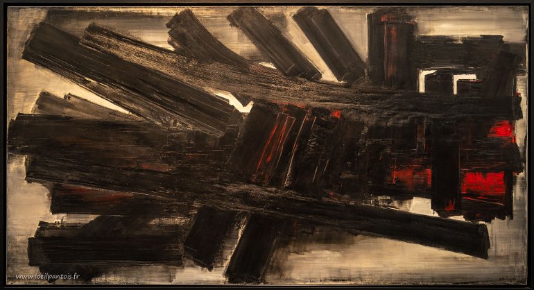 20200723__00267-35 Musée Soulages, peinture 195*365, 14 avril 1956, huile sur toile