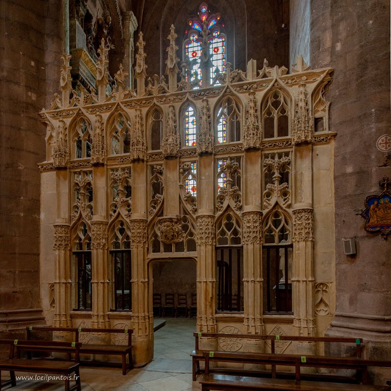 20200724__00267-2 Cathédrale Notre Dame de Rodez: cloture de pierre de la 3e chapelle, XVIe siècle